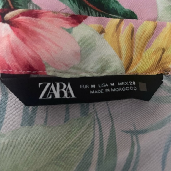 Zara Tops Zara Floral Satin Shirt Poshmark